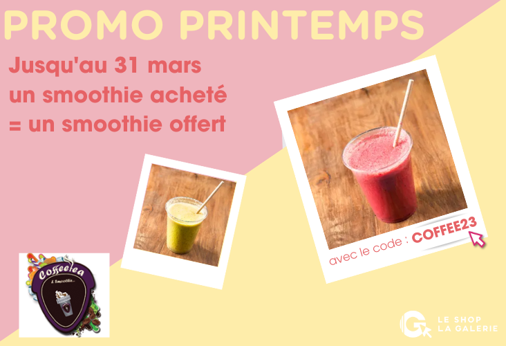 Profitez d'un smoothie offert en ligne chez Coffeetea